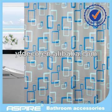 ball chain shower curtain in home