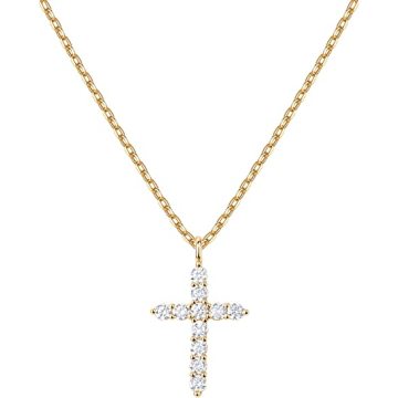 Collier de croix plaquée or pour les colliers en or pour femmes