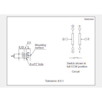 RK097 Series Rotating potentiometer