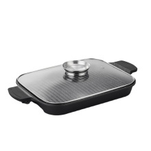Removable Glass Cover Non-Stick Electric Grill Pan: Easy Cleaning and Versatile Cooking