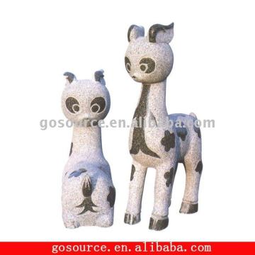granite deer statues