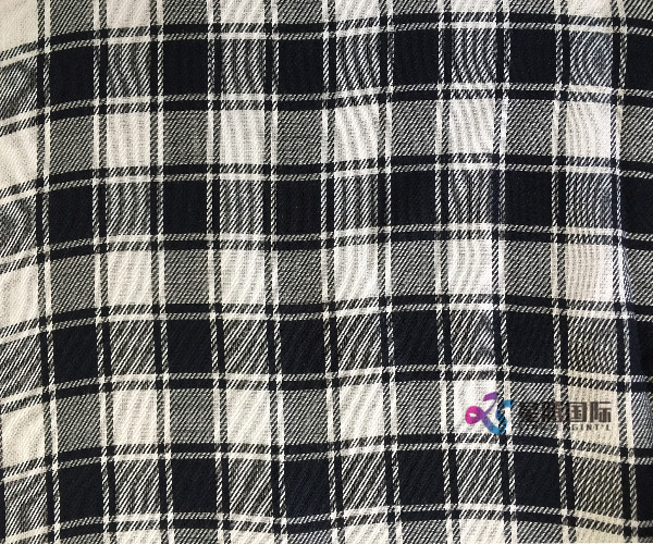 Tencel Black Plaid Fabric