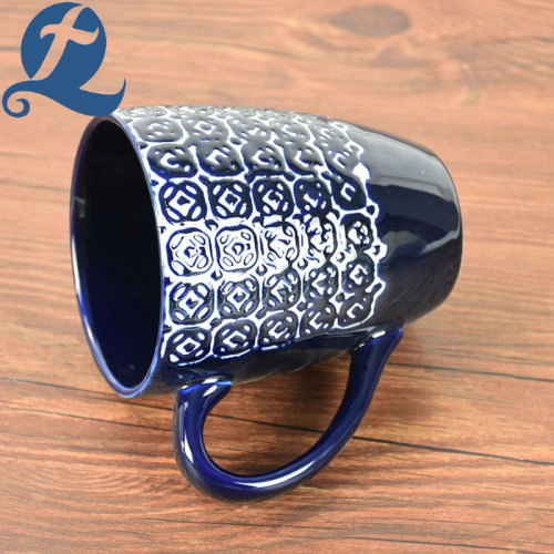 Populär färgglad tryckning Custom Relief Ceramic Mug