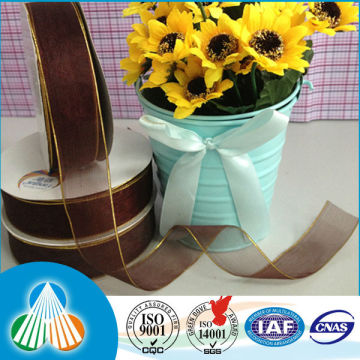 brown glitter organza ribbon