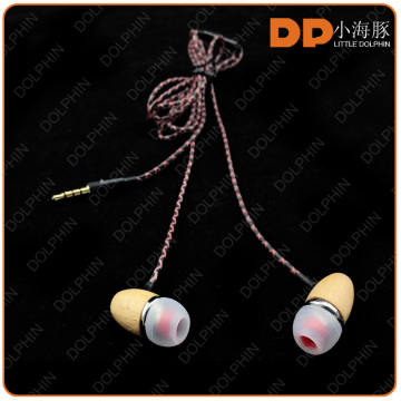 Supper bass earphone Wood in ear earbuds earphone high quality sound earphone for promotion