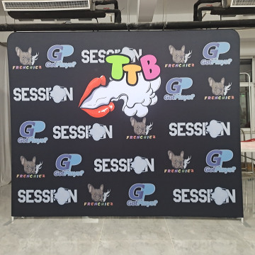 Custom Double-Sided Printing Tension Fabric Pillowcase Photo Backdrop