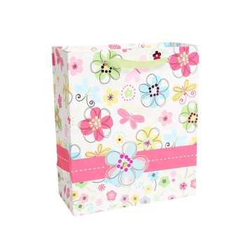 Coloful flowers Shopping Bags Gift Paper Bags