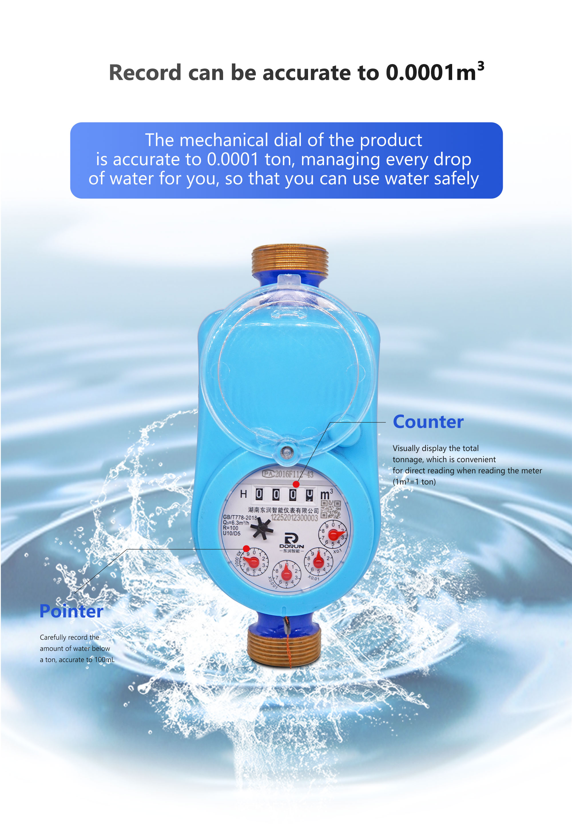 Lorawan Nb-iot Smart Water Meter With Remote Valve Control, High ...