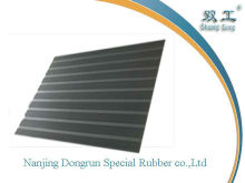 Black Fine and wide ribbed rubber sheet