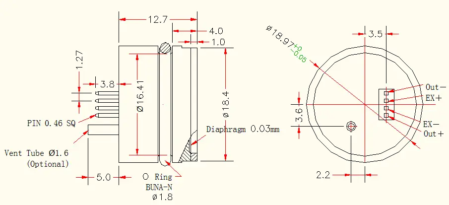 Robust Programmable I2c & Spi Protocol Pressure Sensor with Accuracy 0.5%, Low Power Consumption