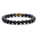 Tiger Eye Stone Beads Pulsera elástica