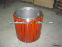 Round outdoor wood planters flower pots/flower box wood