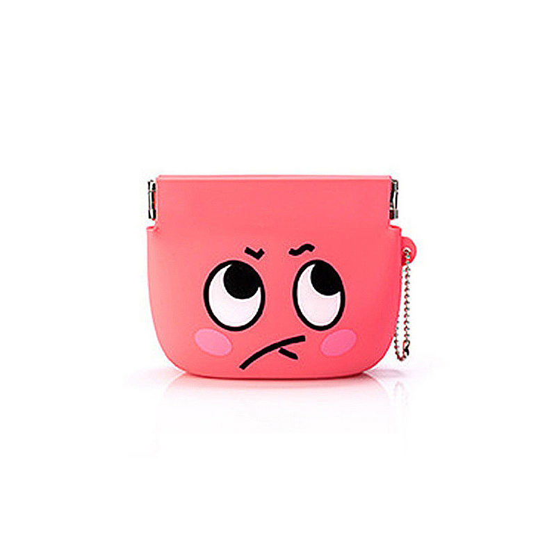 New shrapnel mouth gold silicone coin purse bag mini soft surface buckle female coin bag cartoon silicone hold bag