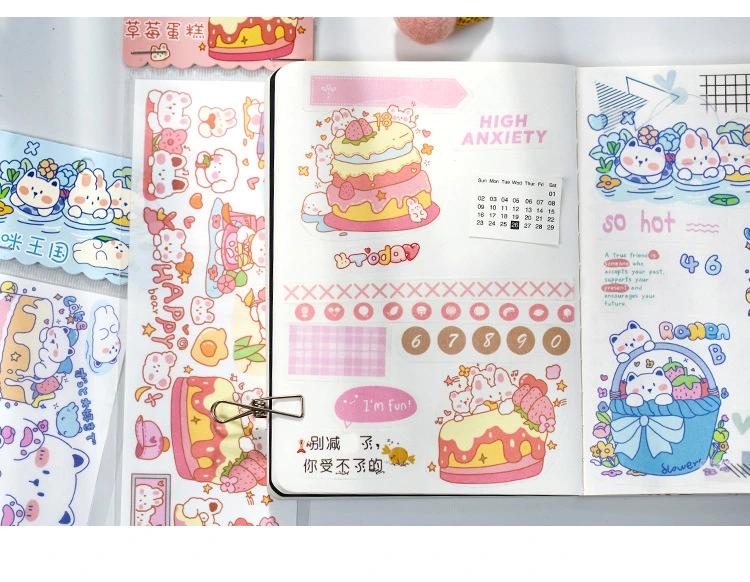 Hand-Drawn Design Paper Washi Tape Decoratable