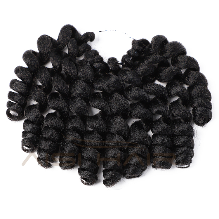 Aisi Hair 8 Inch Jumpy Wand Curly Crochet Braids 10 Roots Jamaican Bounce Synthetic Crochet Hair Extension For Black Women