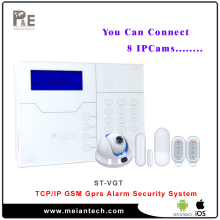 ST-VGT LCD Display TCP/IP GSM/Gprs With IP camera Home Security Alarm System