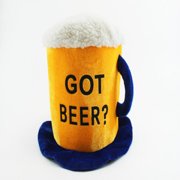 Faux Fur Plush Animal Head Beer Party Fleece Animal Top Hat