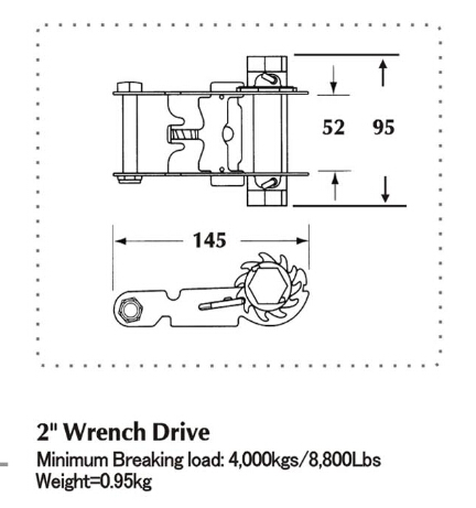 2 Inch Wrench Drive Ratechet Buckle