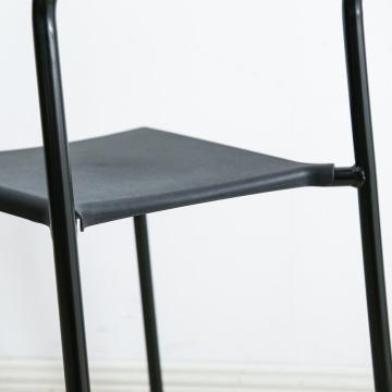 metal chair black KD stack