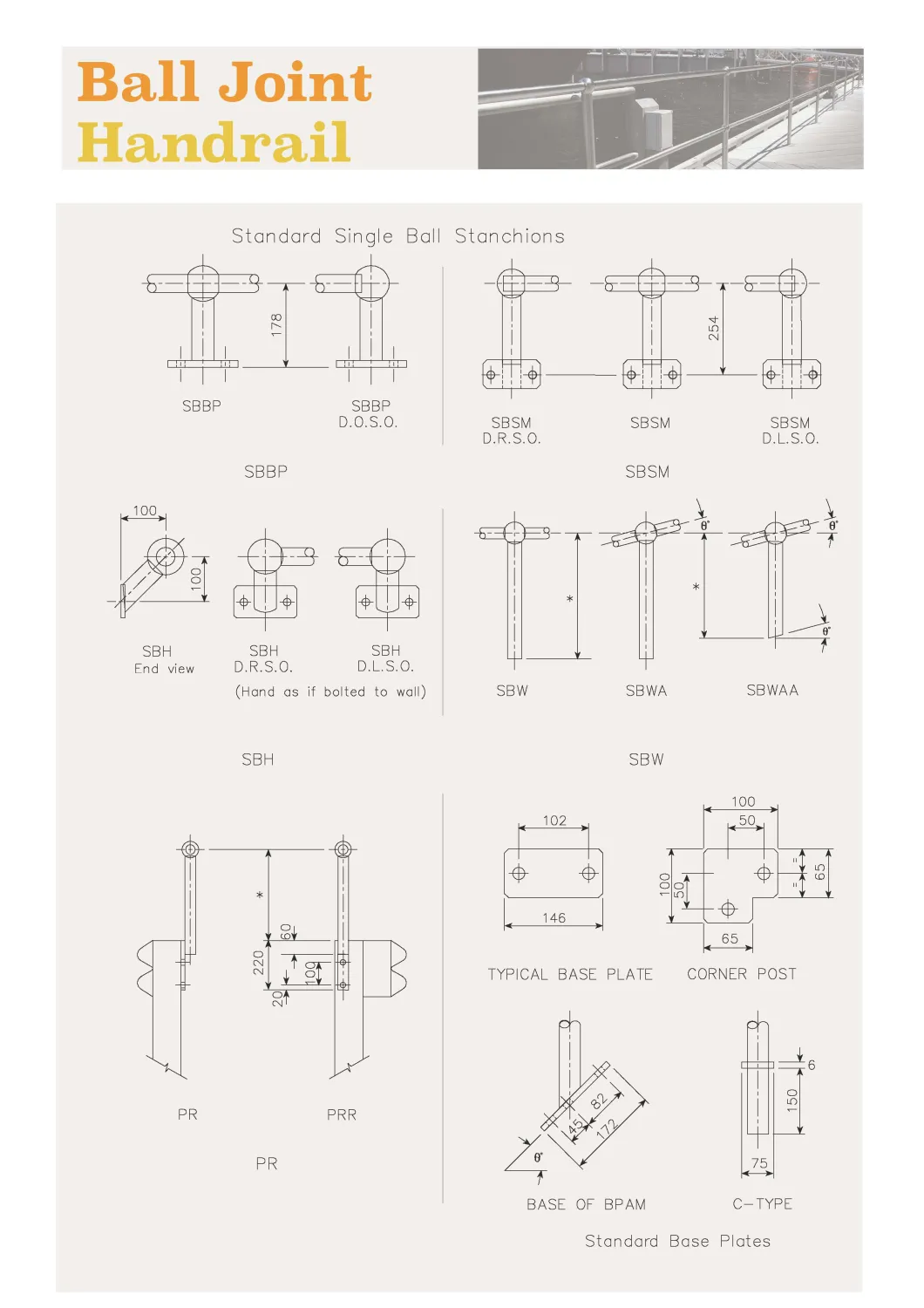 Jimu Hot DIP Galvanized Balltube Stanchion Post Handrail Stanchion Fence Stanchion Post