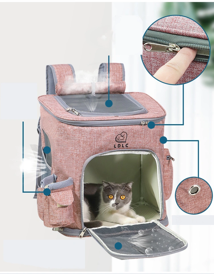 Storage Pet Backpack Portable Folding Pet Bag External Expansion Pet Carrier Folding Cat Bag