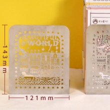 Creative metal simple hollow simple bookshelf book stand