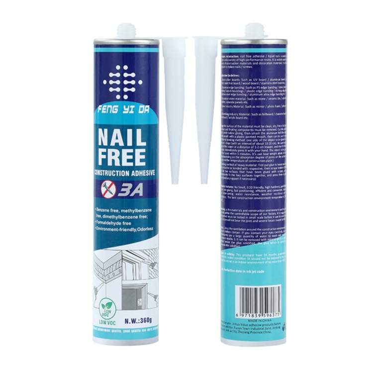 Fntai Glue Self Plastic Hook Nail 300ml Nails Free Construction Adhesive Sealants everbuild instant nails For hard plastic