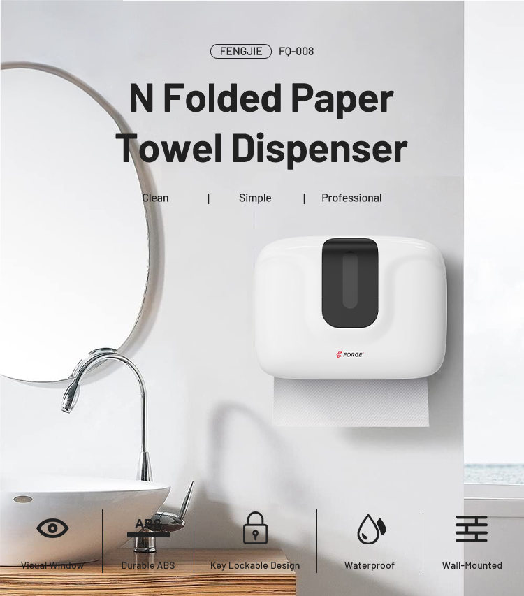 FQ-008 N folded paper towel dispenser toilet manual wall amount paper dispenser