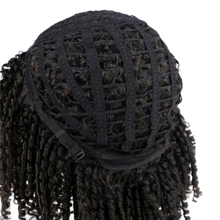 Short Dreadlock Wig 6inch Twisted Wigs for Black Women Faux Locs Afro Braids Crochet Hair Wig Synthetic Hair