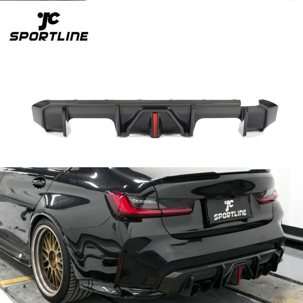 Real Carbon Fiber Rear Bumper Diffuser for BMW G80 M3 G82 G83 M4 2021-2024 Auto Parts