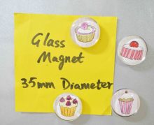 Souvenir Cake Artwork Printing Glass Magnet