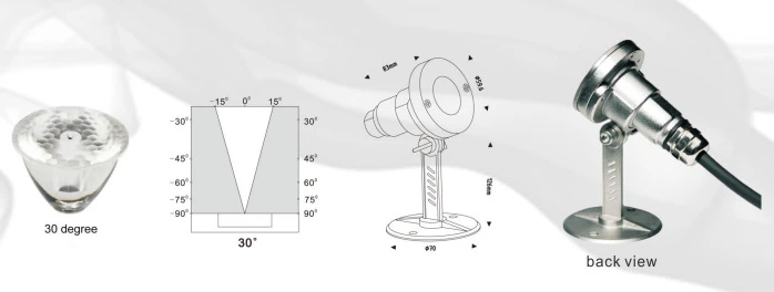 3W IP68 316 Stainless Steel Wireless LED Underwater Fountain Light