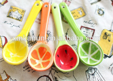 funny ceramic fruit spoons