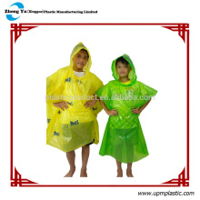 Designer Logo Disposable PE Raincoat