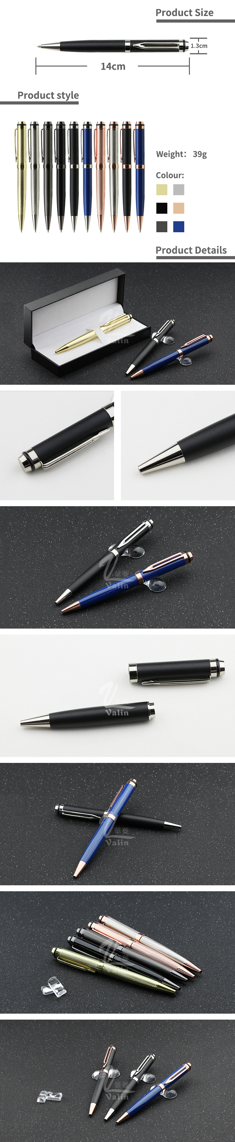 Cheap wholesale price luxury pen custom logo metal projector ball pen