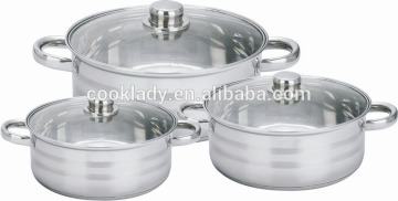 6pcs stainless steel stock pot,low pot,large pot