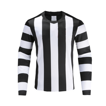 Moletom masculino vestido de futebol seco e preto branco