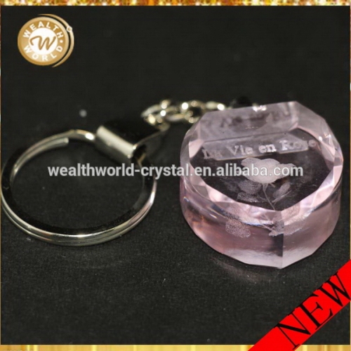 Factory Crazy Selling led crystal keychain for souvenir gift