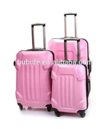 Pink trolley luggage set 3 piece trolley luggage set PPC02