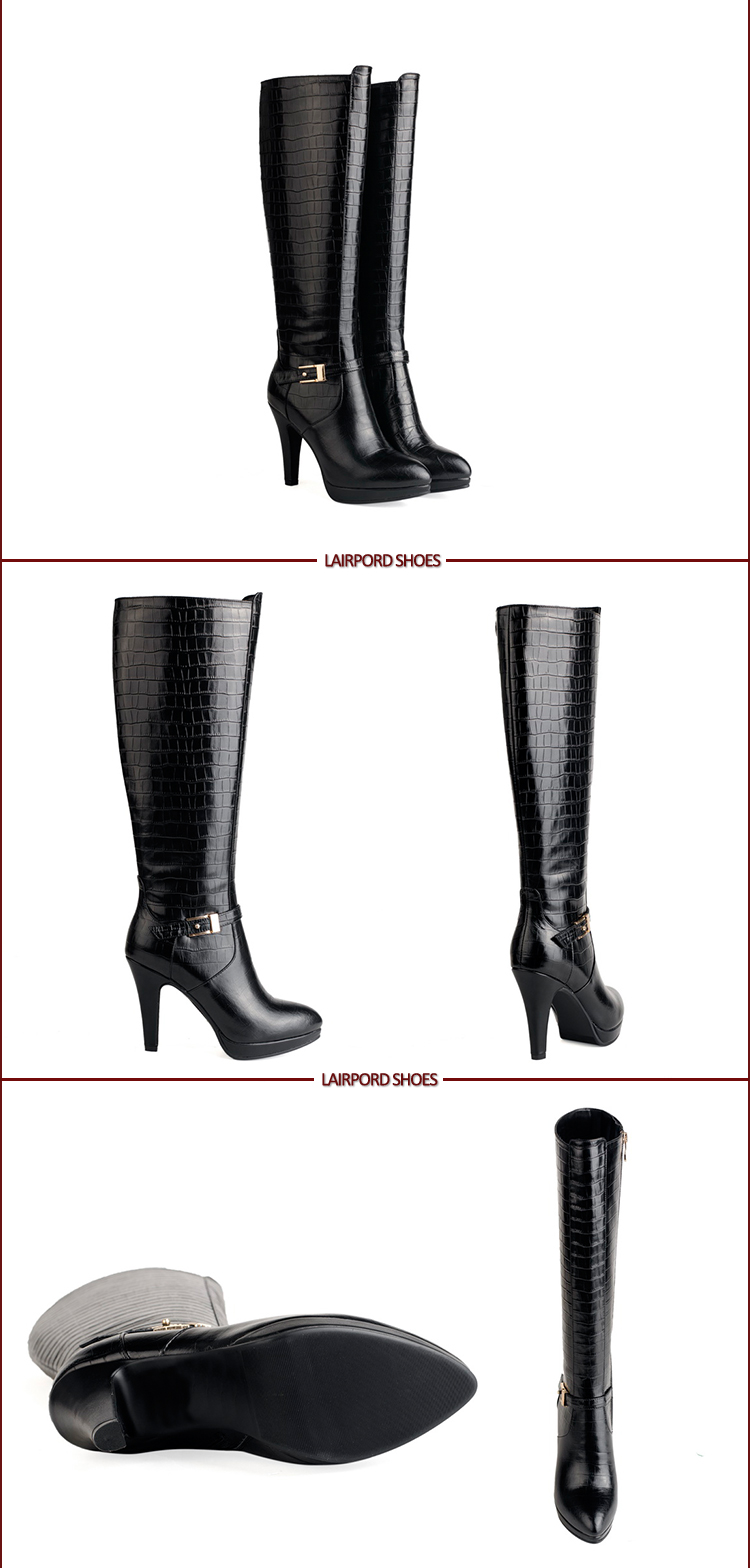 high heel knee boots