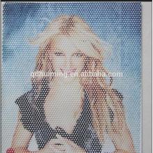 Perforated one way vision window vinyl sticker