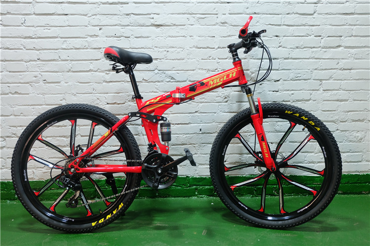 Bicycle 26 inch 21 speed high-carbon steel sports bicycle folding mountain bike foldable bicycle