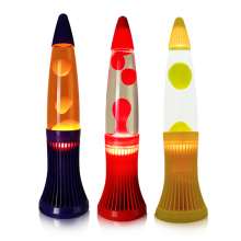 Beautiful New Design Rocket Motion Lamp: Colorful Round Glass Bottle with Aluminum Base Lava Lamp