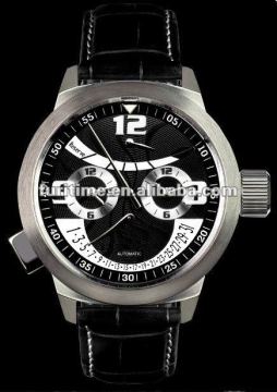 chronograph leather strap watch watches men stainless steel chronograph watch