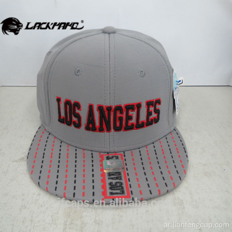 التطريز snapback قبعة مسطحة الهيب هوب