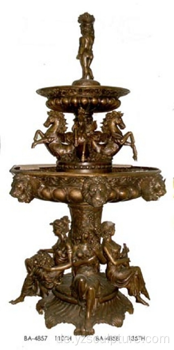 Outdoor-Bronze-Wasser-Garten-Brunnen mit Damen