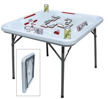 plastic domino table with folding metal legs