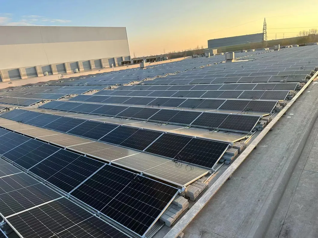 Flat Roof Ground Matrix Distributed Back-to-Back Angle Adjustable Solar Photovoltaic Mounting System