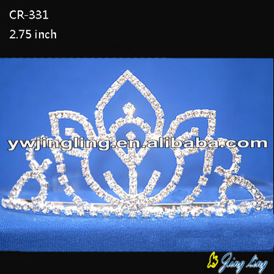 Crystal wholesale flower wedding crowns for bridal