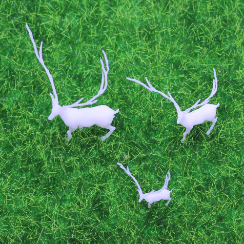 Competitive Price Tiny Resin Craft White Reindeer Light in the Night Microlandschaft Accessory Christmas Fairy Garden